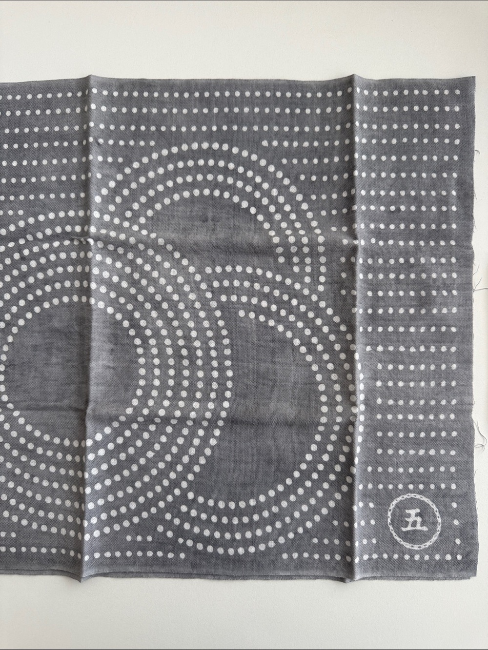 Gray and White Dot Pattern Textile